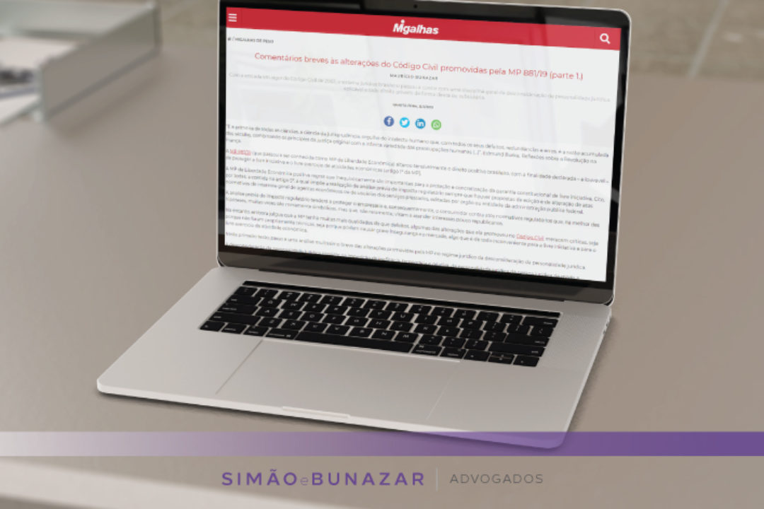 Comentários breves às alterações do Código Civil promovidas pela MP 881/19 pt1